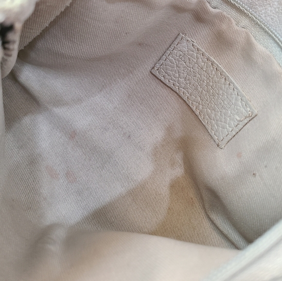 Borse In Pelle Chain Strap Beige Crossbody Bag - Picture 4 of 9